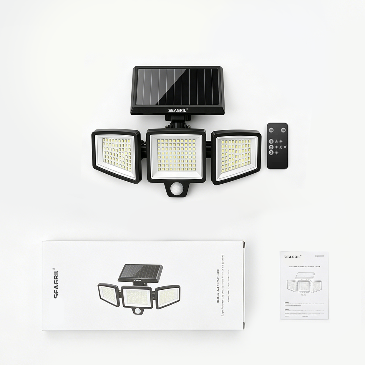 SEAGRIL® Pro-Solar Motion Light | 270° Wide-Angle & IP65 All-Weather - Wireless Security Solution