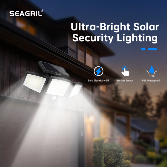 SEAGRIL® Pro-Solar Motion Light | 270° Wide-Angle & IP65 All-Weather - Wireless Security Solution