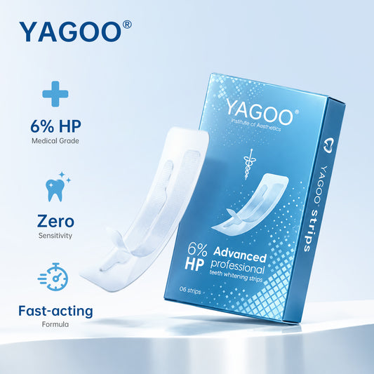 YAGOO® Non-Sensitive Teeth Whitening Strips - Fast Acting Stain Remover for Coffee & Tea (14 Treatments)