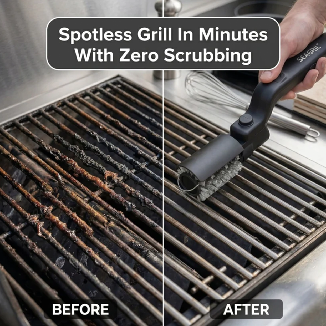 SEAGRIL® LZ-8057 | The Original 3-Speed High-Torque Electric Grill Brush (2026 Pro Edition)