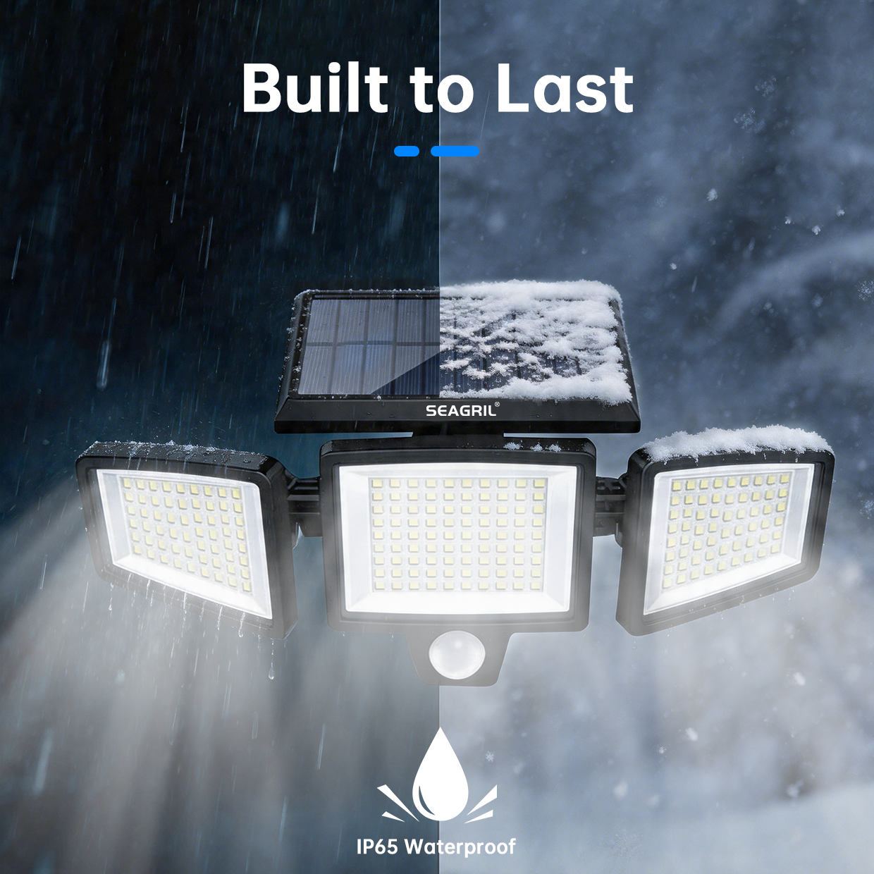 SEAGRIL® Pro-Solar Motion Light | 270° Wide-Angle & IP65 All-Weather - Wireless Security Solution