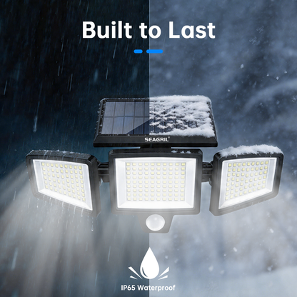 SEAGRIL® Pro-Solar Motion Light | 270° Wide-Angle & IP65 All-Weather - Wireless Security Solution