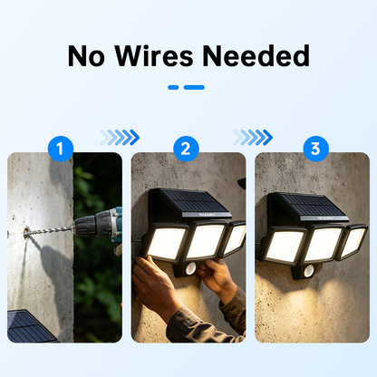 SEAGRIL® Pro-Solar Motion Light | 270° Wide-Angle & IP65 All-Weather - Wireless Security Solution